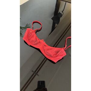 MarieMur Red Mesh Underwire Bra